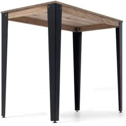 Table Mange Debout Lunds 70X110x110cm Noir-Vieilli. Box Furniture - Noir -Table haute et bar Soldes 60809681 3