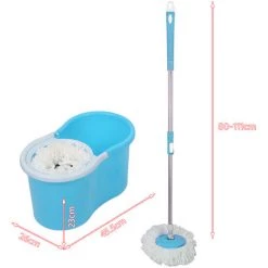 DYHF Balai Serpillière Microfibre Avec Seau Essoreur Bleu - Bleu -Table haute et bar Soldes 60858310 3