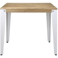 Table Mange Debout Lunds 80X80x110cm Blanc-Vieilli. Box Furniture - Blanc 7 Table Mange Debout Lunds 80X80x110cm Blanc-Vieilli. Box Furniture - Blanc -Table haute et bar Soldes 60882611 2