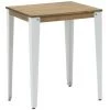 Table Mange Debout Lunds 70X70x110cm Blanc-Vieilli. Box Furniture - Blanc -Table haute et bar Soldes 60882691 1