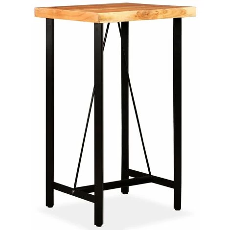 NOVA Ensemble De Table De Bar Avec Tabouret En Bois Massif Acacia En Cuir Réel Et Toile Diverses Pièces Ensemble De Bar 3 Pcs Bois D'acacia Cuir Véritable Et Toile 5 NOVA Ensemble De Table De Bar Avec Tabouret En Bois Massif Acacia En Cuir Réel Et Toile Diverses Pièces Ensemble De Bar 3 Pcs Bois D'acacia Cuir Véritable Et Toile – Image 3