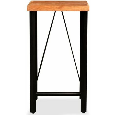 NOVA Ensemble De Table De Bar Avec Tabouret En Bois Massif Acacia En Cuir Réel Et Toile Diverses Pièces Ensemble De Bar 3 Pcs Bois D'acacia Cuir Véritable Et Toile 6 NOVA Ensemble De Table De Bar Avec Tabouret En Bois Massif Acacia En Cuir Réel Et Toile Diverses Pièces Ensemble De Bar 3 Pcs Bois D'acacia Cuir Véritable Et Toile – Image 4