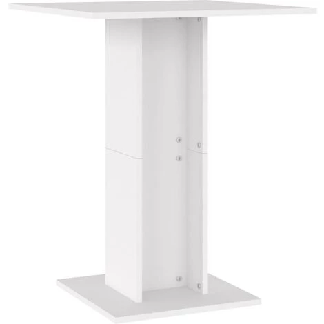 FIMEI Table De Bistro Blanc 60x60x75 Cm Aggloméré 4 FIMEI Table De Bistro Blanc 60x60x75 Cm Aggloméré – Image 2