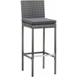 FIMEI Ensemble De Bar 9 Pcs Résine Tressée Et Bois D'acacia Gris 10 FIMEI Ensemble De Bar 9 Pcs Résine Tressée Et Bois D'acacia Gris -Table haute et bar Soldes 60966561 4