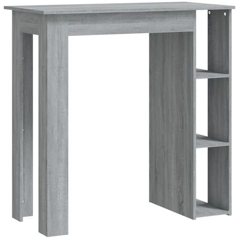 FIMEI Table De Bar Avec étagère Sonoma Gris 102x50x103,5 Cm Aggloméré 4 FIMEI Table De Bar Avec étagère Sonoma Gris 102x50x103,5 Cm Aggloméré – Image 2