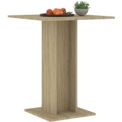 FIMEI Table De Bistro Chêne Sonoma 60x60x75 Cm Aggloméré -Table haute et bar Soldes 60969434 3
