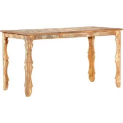 FIMEI Table De Salle à Manger 140x70x76cm Bois De Récupération Massif -Table haute et bar Soldes 60969681 5