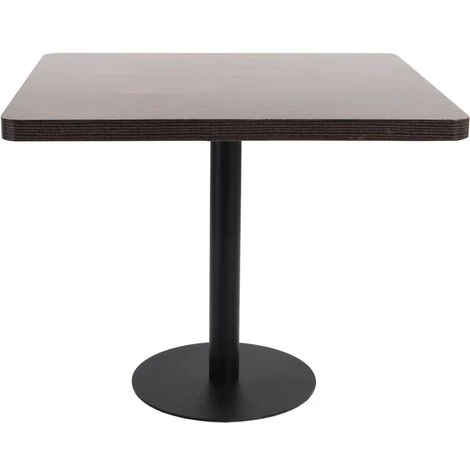 FIMEI Table De Bistro Marron Foncé 80x80 Cm MDF 4 FIMEI Table De Bistro Marron Foncé 80x80 Cm MDF – Image 2