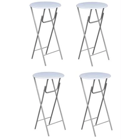 FIMEI Table De Bar 4 Pcs Avec Dessus De Table En MDF Blanc 3 FIMEI Table De Bar 4 Pcs Avec Dessus De Table En MDF Blanc