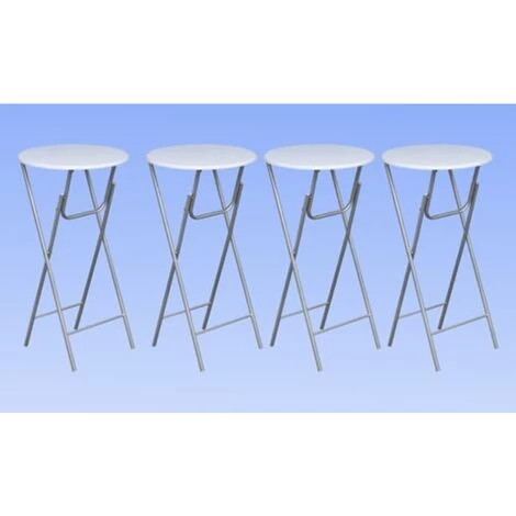 FIMEI Table De Bar 4 Pcs Avec Dessus De Table En MDF Blanc 4 FIMEI Table De Bar 4 Pcs Avec Dessus De Table En MDF Blanc – Image 2