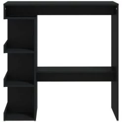 FIMEI Table De Bar étagère De Rangement Noir 100x50x101,5 Cm 11 FIMEI Table De Bar étagère De Rangement Noir 100x50x101,5 Cm -Table haute et bar Soldes 60971940 5