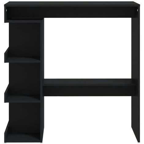 FIMEI Table De Bar étagère De Rangement Noir 100x50x101,5 Cm 7 FIMEI Table De Bar étagère De Rangement Noir 100x50x101,5 Cm – Image 5