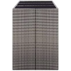 FIMEI Meuble De Bar De Jardin 7 Pcs Et Coussins Résine Tressée Gris -Table haute et bar Soldes 60972357 5