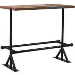 FIMEI Mobilier De Bar 5 Pcs Bois De Récupération Massif Multicolore -Table haute et bar Soldes 60972805 2
