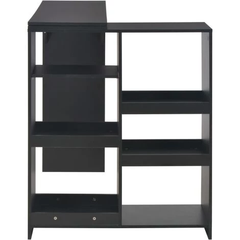 FIMEI Table De Bar Avec Tablette Amovible Noir 138x39x110 Cm 6 FIMEI Table De Bar Avec Tablette Amovible Noir 138x39x110 Cm – Image 4