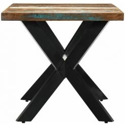 FIMEI Table De Salle à Manger 160x80x75cm Bois De Récupération Massif -Table haute et bar Soldes 60974589 3