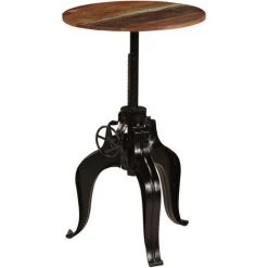 SUPERMARKET Table De Bar Bois De Récupération Massif 60x(76-110) Cm