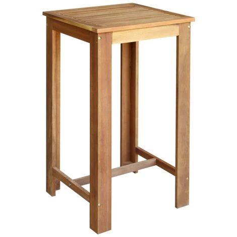 SUPERMARKET Table De Bar Bois D'Acacia Solide 60x60x105 Cm 3 SUPERMARKET Table De Bar Bois D'Acacia Solide 60x60x105 Cm