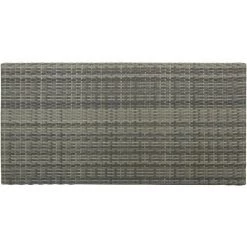 SUPERMARKET Table De Bar Avec Rangement 120x60x110 Cm Résine Tressée Gris -Table haute et bar Soldes 61304876 5