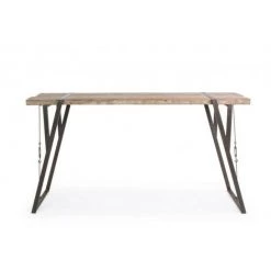 WEBMARKETPOINT Table De Bar Style Industriel Blocks 200x54 Cm -Table haute et bar Soldes 61309093 3