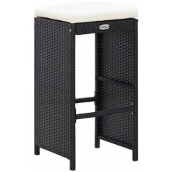 FIMEI Ensemble De Bar D'extérieur 9 Pcs Résine Tressée Noir 11 FIMEI Ensemble De Bar D'extérieur 9 Pcs Résine Tressée Noir -Table haute et bar Soldes 61379999 5