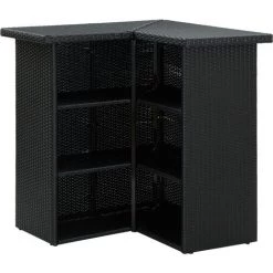 FIMEI Meuble De Bar De Jardin 8 Pcs Avec Coussins Résine Tressée Noir 9 FIMEI Meuble De Bar De Jardin 8 Pcs Avec Coussins Résine Tressée Noir -Table haute et bar Soldes 61380144 3