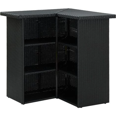 FIMEI Meuble De Bar De Jardin 8 Pcs Avec Coussins Résine Tressée Noir 5 FIMEI Meuble De Bar De Jardin 8 Pcs Avec Coussins Résine Tressée Noir – Image 3