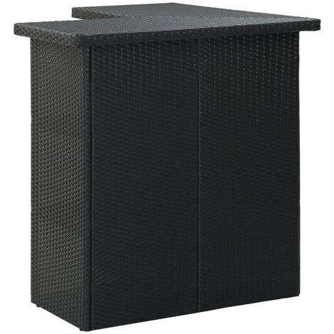 FIMEI Meuble De Bar De Jardin 8 Pcs Avec Coussins Résine Tressée Noir 6 FIMEI Meuble De Bar De Jardin 8 Pcs Avec Coussins Résine Tressée Noir – Image 4