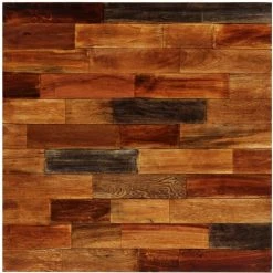 FIMEI Ensemble De Bar 3 Pcs Bois Massif Recyclé Et Cuir De Chèvre -Table haute et bar Soldes 61380405 3