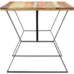 FIMEI Table De Salle à Manger 140x80x76cm Bois De Récupération Massif -Table haute et bar Soldes 61381451 3