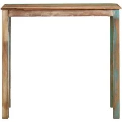 FIMEI Ensemble De Bar 5 Pcs Bois De Récupération Et Cuir Véritable 9 FIMEI Ensemble De Bar 5 Pcs Bois De Récupération Et Cuir Véritable -Table haute et bar Soldes 61381964 3