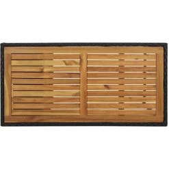 FIMEI Meuble De Bar De Jardin 5 Pcs Et Coussins Résine Tressée Noir -Table haute et bar Soldes 61382118 3
