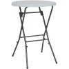 FIMEI Table De Bar Pliante Blanc 80 X 110 Cm PEHD -Table haute et bar Soldes 61383981 1
