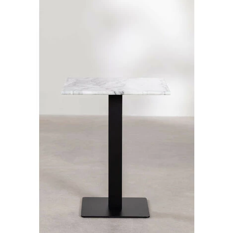 Table De Bar Carrée En Marbre Chick SKLUM Marbre NOIR - ↔60 Cm NOIR Blanc 5 Table De Bar Carrée En Marbre Chick SKLUM Marbre NOIR - ↔60 Cm NOIR Blanc – Image 3