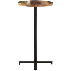 TRUE DEAL Table De Bistro Carrée Ø60x110 Cm Bois De Récupération Massif -Table haute et bar Soldes 61819759 2