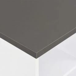 SUPERMARKET Table De Bar Blanc Et Gris Anthracite 60x60x110 Cm -Table haute et bar Soldes 63650286 4
