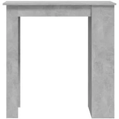SUPERMARKET Table De Bar à étagère De Rangement Gris Béton 102x50x103,5 Cm -Table haute et bar Soldes 63650885 5