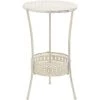 SUPERMARKET Table De Bistro Style Vintage Ronde Métal 40 X 70 Cm Blanc -Table haute et bar Soldes 63654471 1