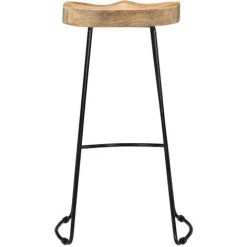 SUPERMARKET Tabourets De Bar Gavin 2 Pcs Bois De Manguier Massif SUHB-247838 -Table haute et bar Soldes 63663550 4