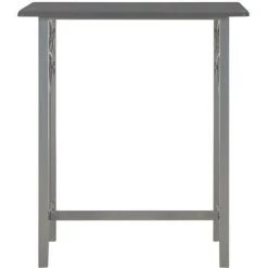 SUPERMARKET Ensemble De Bar 3 Pcs Bois Et Acier Anthracite -Table haute et bar Soldes 63676055 3