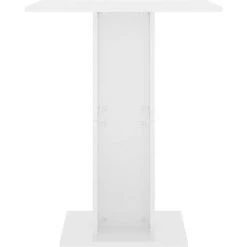 SUPERMARKET Table De Bistro Blanc Brillant 60x60x75 Cm Aggloméré -Table haute et bar Soldes 63677187 3