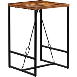 SUPERMARKET Table De Bar Bois Recyclé Solide 70 X 70 X 106 Cm