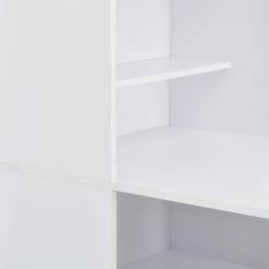 SUPERMARKET Table De Bar Avec Armoire Blanc 115 X 59 X 200 Cm SUHB-280227 -Table haute et bar Soldes 63679977 5