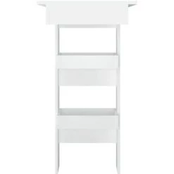 VidaXL Table De Bar Murale Blanc 102x45x103,5 Cm Bois D'ingénierie - Blanc -Table haute et bar Soldes 63953974 4