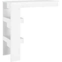 VidaXL Table De Bar Murale Blanc 102x45x103,5 Cm Bois D'ingénierie - Blanc -Table haute et bar Soldes 63953974 5