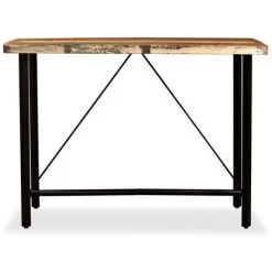 FUHUIDATRADING Ensemble De Bar 7 Pcs Bois Massif Recyclé Et Cuir Véritable 8 FUHUIDATRADING Ensemble De Bar 7 Pcs Bois Massif Recyclé Et Cuir Véritable -Table haute et bar Soldes 64520051 2