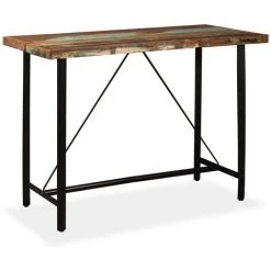 FUHUIDATRADING Ensemble De Bar 7 Pcs Bois Massif Recyclé 8 FUHUIDATRADING Ensemble De Bar 7 Pcs Bois Massif Recyclé -Table haute et bar Soldes 64520092 2