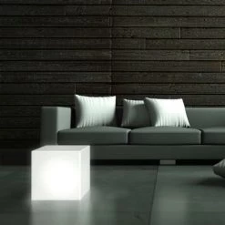 KLORIS Table De Jardin De Pouf D'affichage De Magasin De Cube Lumineux Icekub | Taille: 35 X 35 -Table haute et bar Soldes 64867297 5