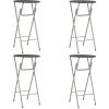 PESCE Tables De Bar 4 Pcs Noir 60x112 Cm MDF -Table haute et bar Soldes 64872052 1