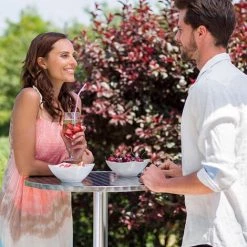 BATHRINS®Table Mange Debout En Aluminium Diamètre 60cm Hauteur Réglable 70 Ou 110cm Argent 11 BATHRINS®Table Mange Debout En Aluminium Diamètre 60cm Hauteur Réglable 70 Ou 110cm Argent -Table haute et bar Soldes 65441026 5